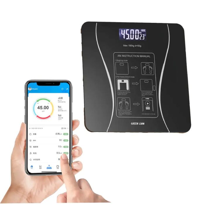 Green Lion Smart Body Scale Lite with 16 Health Metrics, 50g Division, Bluetooth Version 5.0 App Control