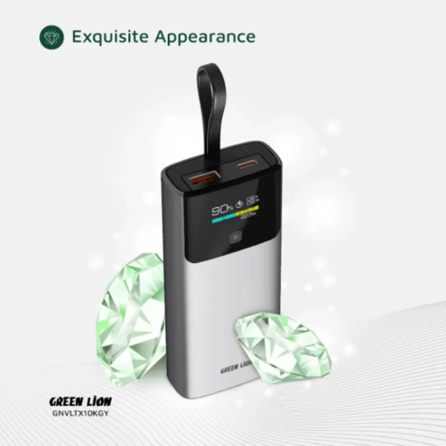 Green Lion Voltix 10000mAh Power Bank offers fast PD20W and 22.5W charging in a slim design Exquisite appearance