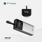 Green Lion Voltix 10000mAh Power Bank offers fast PD20W and 22.5W charging in a slim design TFT Display