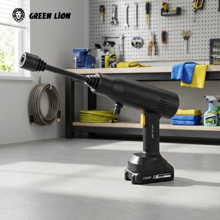 Green Lion wash gun car wash tool with cordless pressure wash gun power – Homesouq Qatar