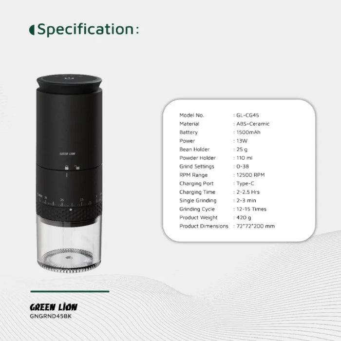 Green Lion coffee grinder bean grinder with durable portable coffee grinder body – Homesouq Qatar