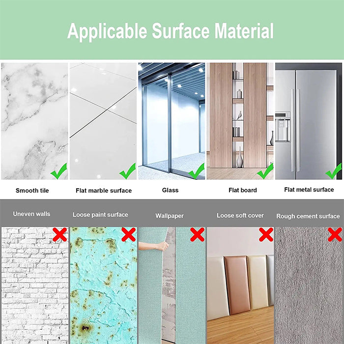 HD Self-Adhesive Acrylic Mirror Tiles - DIY Non-Glass Wall Sticker Mirrors Sheets materials