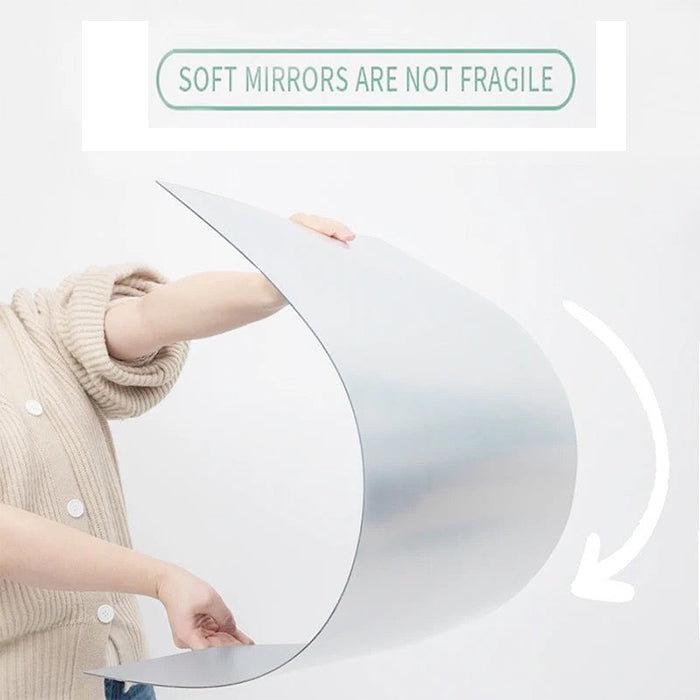 HD Self-Adhesive Acrylic Mirror Tiles Non-Glass Wall Sticker Mirrors Sheets Bending