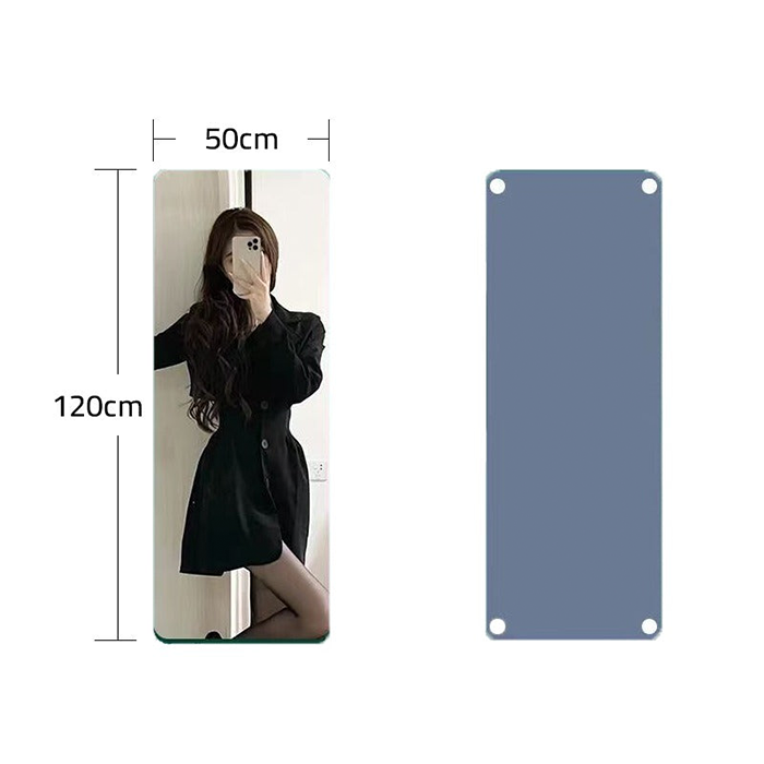 Round face mirror with sleek flat mirror design and adjustable side mirror for precise makeup and grooming use Qatar