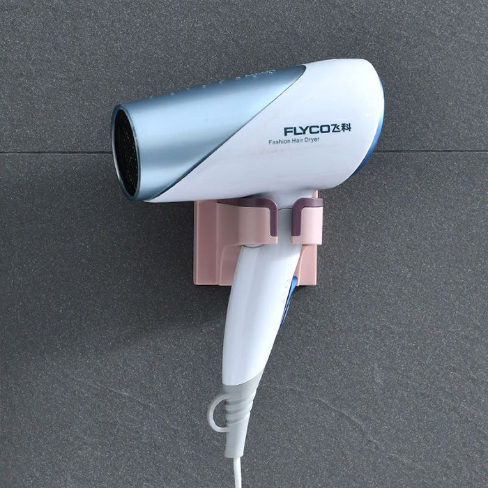 Hair Dryer Holder Hair Blow Dryer Rack Adhesive with Sticker For Bathroom, Wall Mounted Organizer.