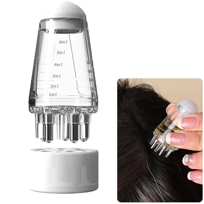 Hair Oil Scalp Applicator Comb, Mini Bottle Hair Root Scalp Massager
