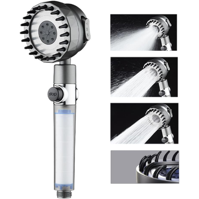 Hand Shower for Bathroom With Filter, High Pressure 3 Gear Spray