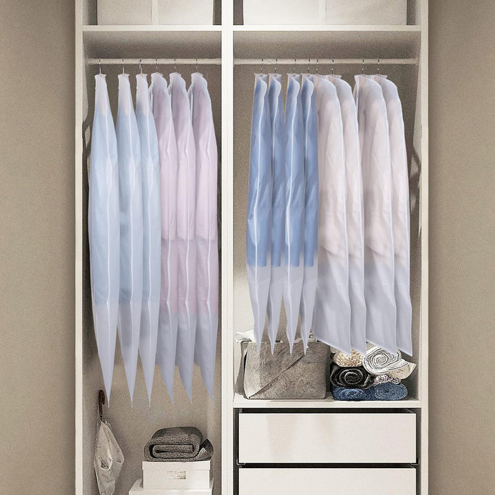 Hanging Clothes Bag Hanging Garment Bags Clear Suit Bag with Full Zipper Lightweight