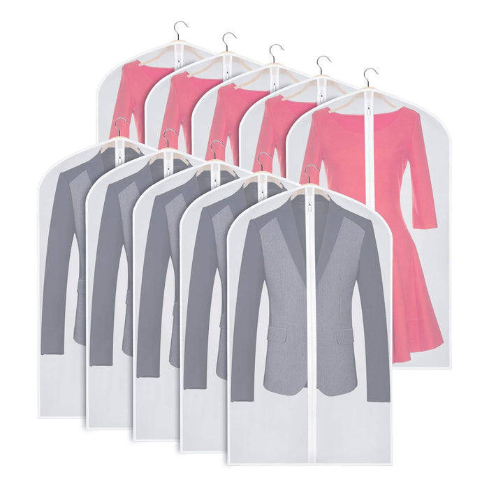 Hanging Clothes Bag Hanging Garment Bags Clear Suit Bag with Full Zipper durable