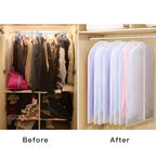 Hanging Clothes Bag Hanging Garment Bags Clear Suit Bag with Full Zipper easy to store