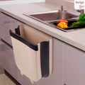 Hanging Trash Can for Kitchen Cabinet Door Wall Mounted Folding Waste Bin Excellent Quality Beige 