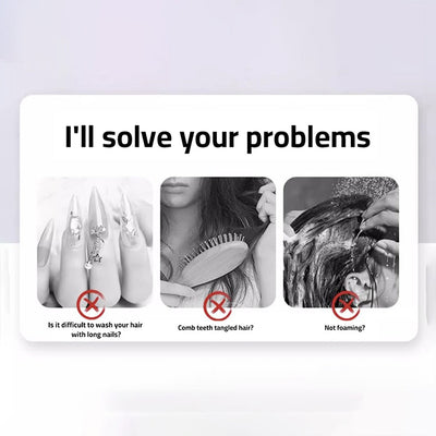 Head Scalp Massager Comb, Hair Washing Brush, Scalp Scrubber For All Hair Types 