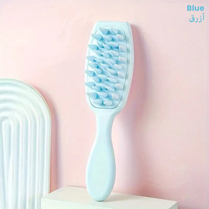 Head Scalp Massager Comb, Hair Washing Brush, Scalp Scrubber For All Hair Types blue
