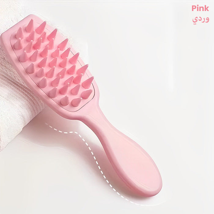 Head Scalp Massager Comb, Hair Washing Brush, Scalp Scrubber For All Hair Types pink