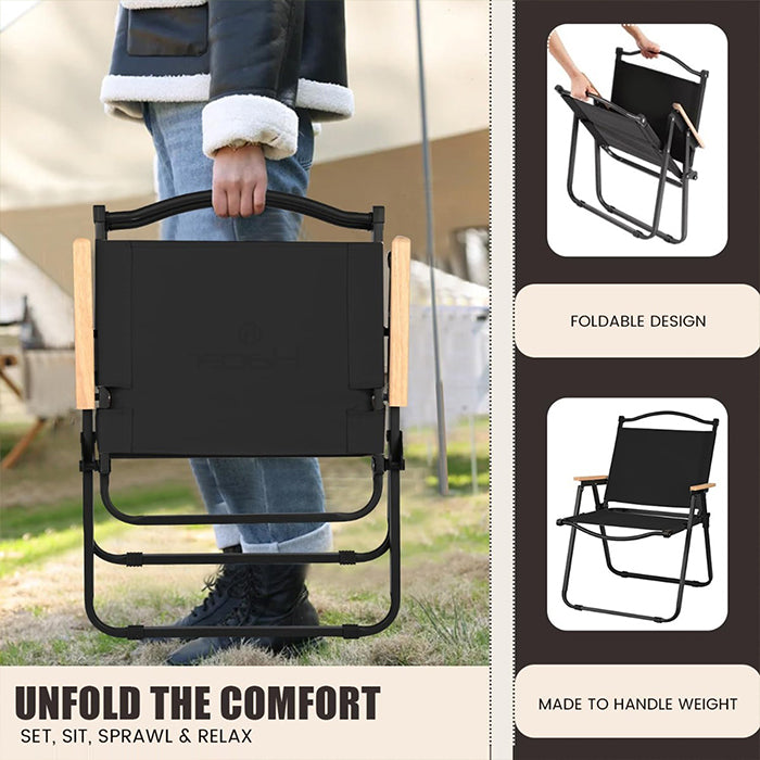 Heavy-duty camping chairs for outdoor use, supportive folding chairs by Homesouq Qatar