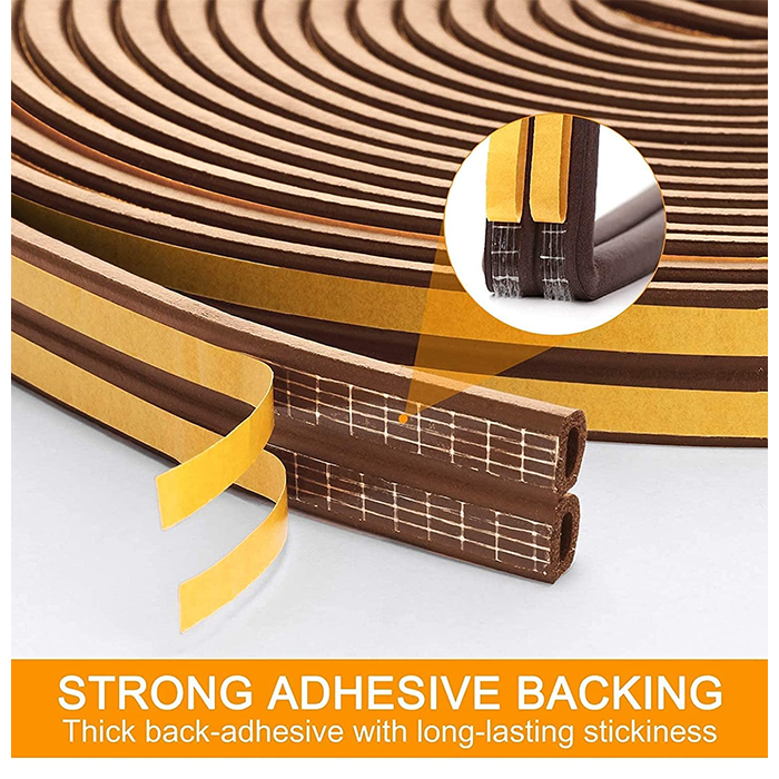 Close-up of adhesive rubber seal weatherstrip with strong backing for long-lasting door insulation Qatar