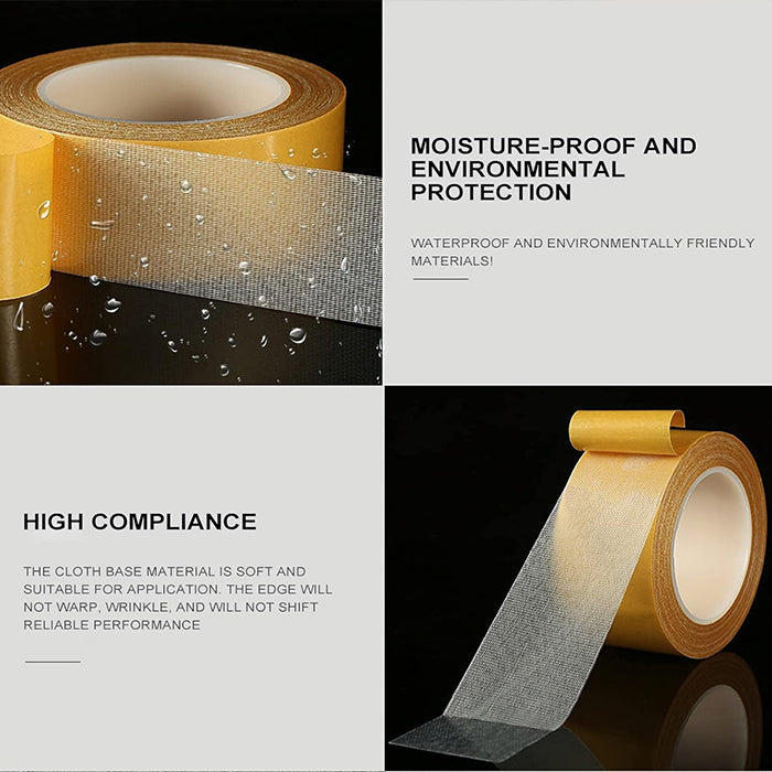 Double Sided Self Adhesive Fiberglass Cloth Strong Tape high compliance