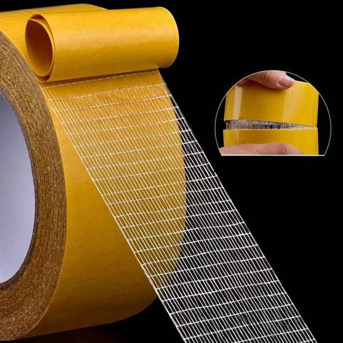 Double Sided Self Adhesive Fiberglass Cloth Strong Tape Super sticky