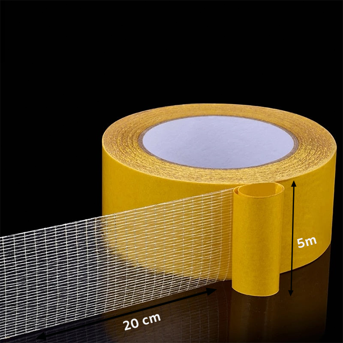 Double sided tape roll with strong adhesive tape design for secure mounting, featuring clear double adhesive tape for versatile use Qatar