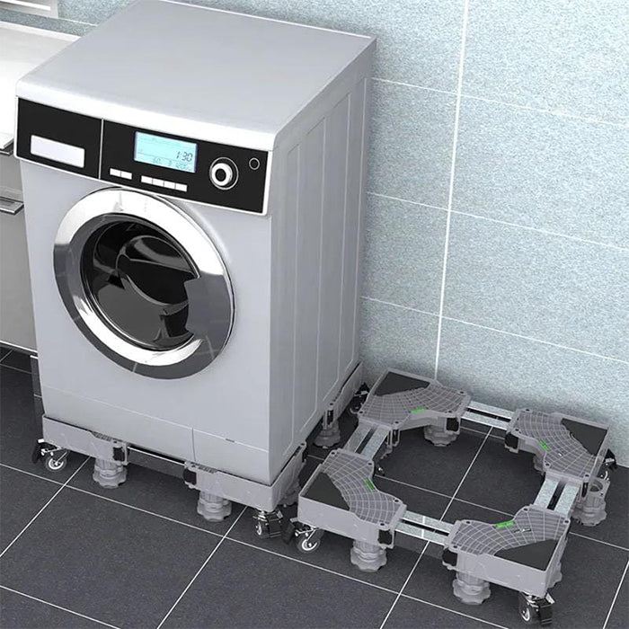 Heavy Duty Adjustable Washing Machine Base Stand with Wheels | Homesouq ...