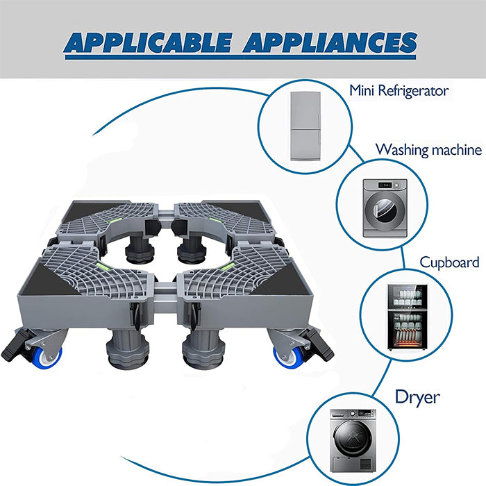 Heavy Duty Washing Machine Base Stand, Roller Cart Trolley Refrigerator Mover with Wheel Applicable appliances