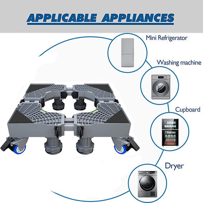 Heavy Duty Washing Machine Base Stand, Roller Cart Trolley Refrigerator Mover with Wheel Applicable appliances