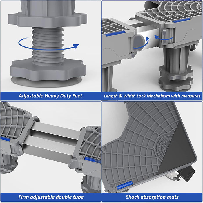 Heavy Duty Washing Machine Base Stand, Roller Cart Trolley Refrigerator Mover with Wheel Lock Design
