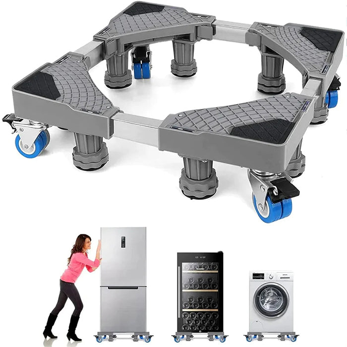 Heavy Duty Adjustable Washing Machine Base Stand with Wheels | Homesouq ...