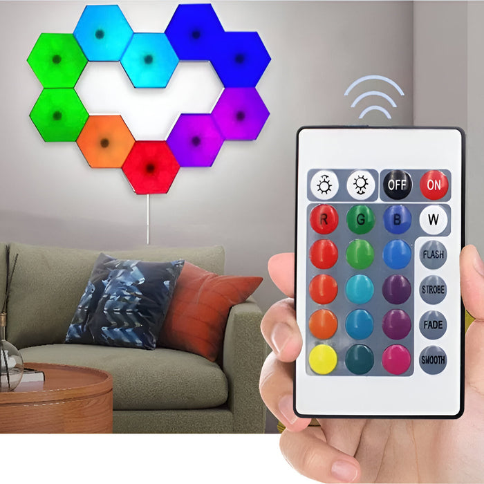 Hexagon Lights with Remote Control, Smart LED Wall Light Panels 