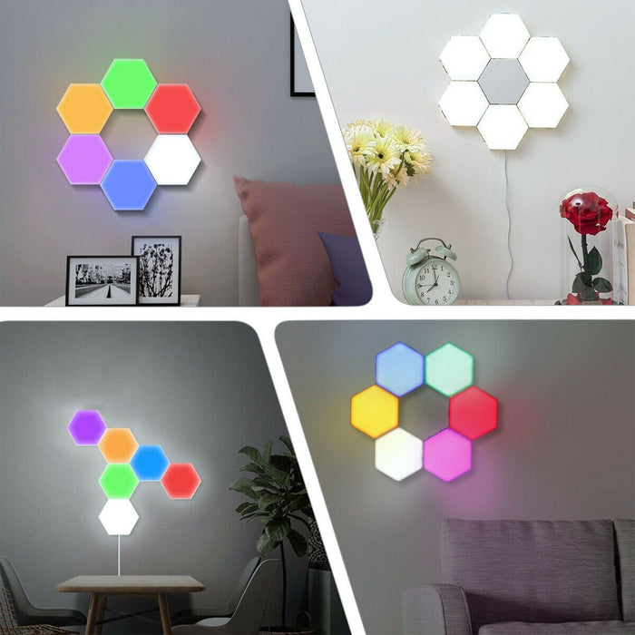 Hexagon Lights with Remote Control, Smart LED Wall Light Panels  Touch & Remote Control