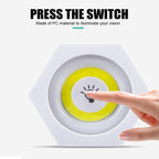 Hexagon Lights with Remote Control, Smart LED Wall Light Panels press the switch