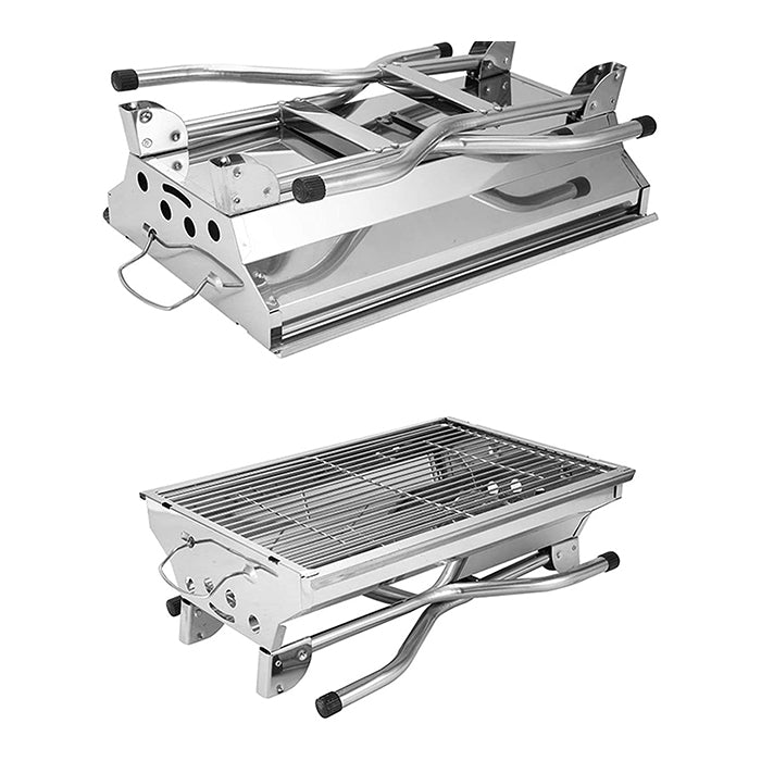 Compact BBQ Grill with stable frame for easy barbecue grilling, available from Homesouq Qatar