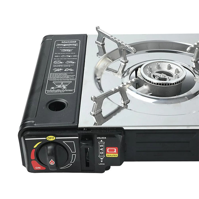 Lightweight gas stove for camping adventures, convenient portable stove design from Homesouq Qatar