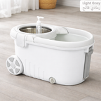 Adjustable handle microfiber mop bucket set with wheels on home floor cleaning system Qatar