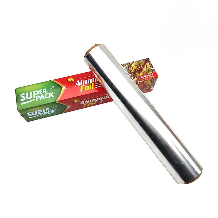 Aluminium foil food wrap for safe packing and fresh food storage, suitable for daily kitchen use by Homesouq Qatar