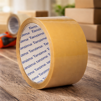 Brown packing tape roll 150 yards for secure carton sealing and shipping use in Qatar