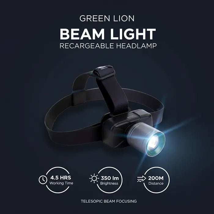 Beam Light rechargeable lamp with 350 lumen brightness and 200 meter range Homesouq Qatar