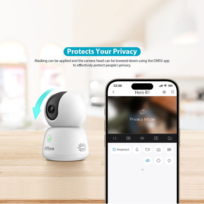 High quality wifi camera indoor with smart tracking and security service by Homesouq Qatar