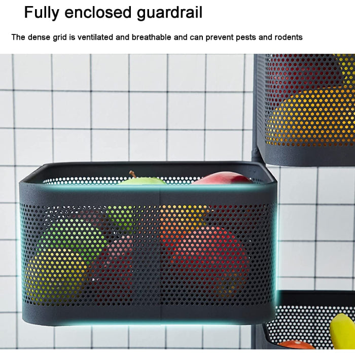 Homesouq Qatar rotating storage rack, modern rotatable rack kitchen organizer rack with sturdy wheels