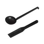 Cooking accessories for pancake maker including ladle and spatula next to appliance Qatar