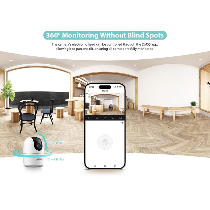 Indoor network camera wifi for home and office surveillance with ai detection by Homesouq Qatar