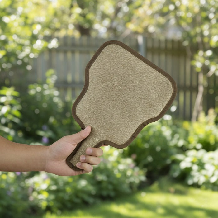 Jute fan designed for outdoor cooking and BBQ fire control, lightweight and eco-friendly – Homesouq Qatar