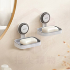 Ecoco soap holder with suction cup mounted on bathroom wall in Qatar for clean and dry soap storage