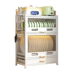 Kitchen Dish Rack, Countertop Storage Cabinet, Microwave Stand, Bakers Rack Good space saver