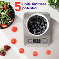 Kitchen Scales Digital Food Scale, Electronic Cooking Scale with LCD Display 5 units