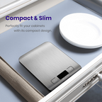 Kitchen Scales Digital Food Scale, Electronic Cooking Scale with LCD Display compact and slim