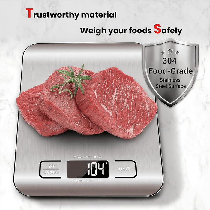 Kitchen Scales Digital Food Scale, Electronic Cooking Scale with LCD Display trust worthy material