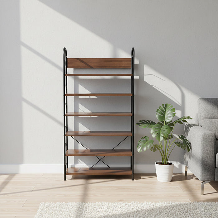 Shelf stand kitchen rack with sturdy wood stand for organized storage, practical shelf rack by Homesouq Qatar