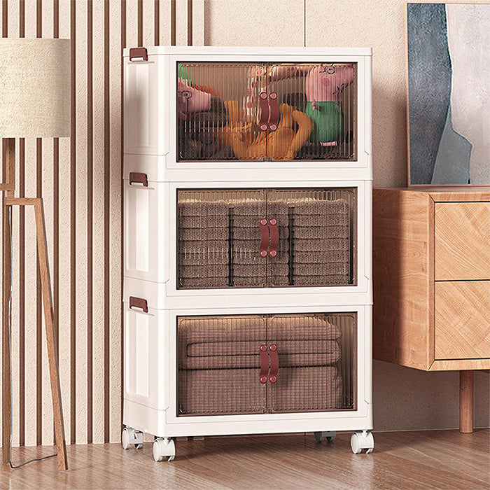 Kitchen Storage Rack Floor-standing Household Large-capacity Removable Storage Cabinet 3 Layer