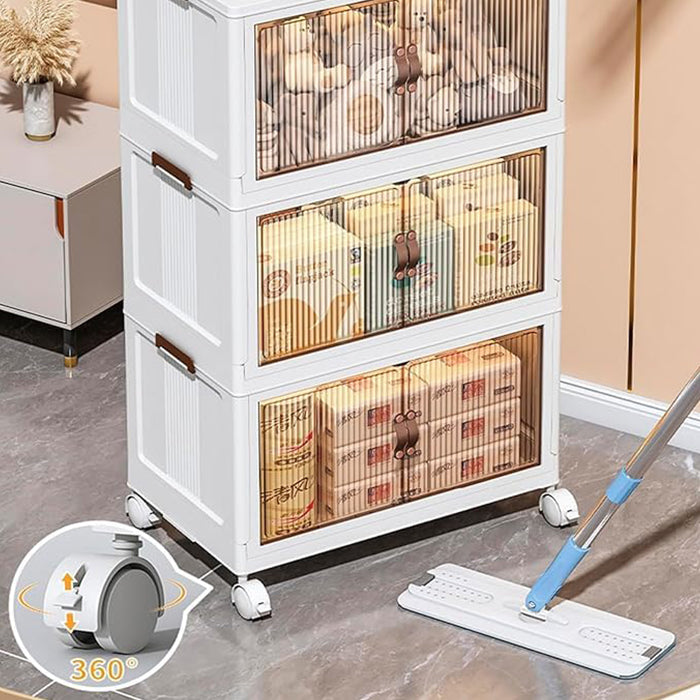 Kitchen Storage Rack Floor-standing Household Large-capacity Removable Storage Cabinet  with wheel